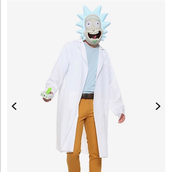 Rick and Morty NWT Lab coat and shirt/WIG BUNDLE - Picture 1 of 8